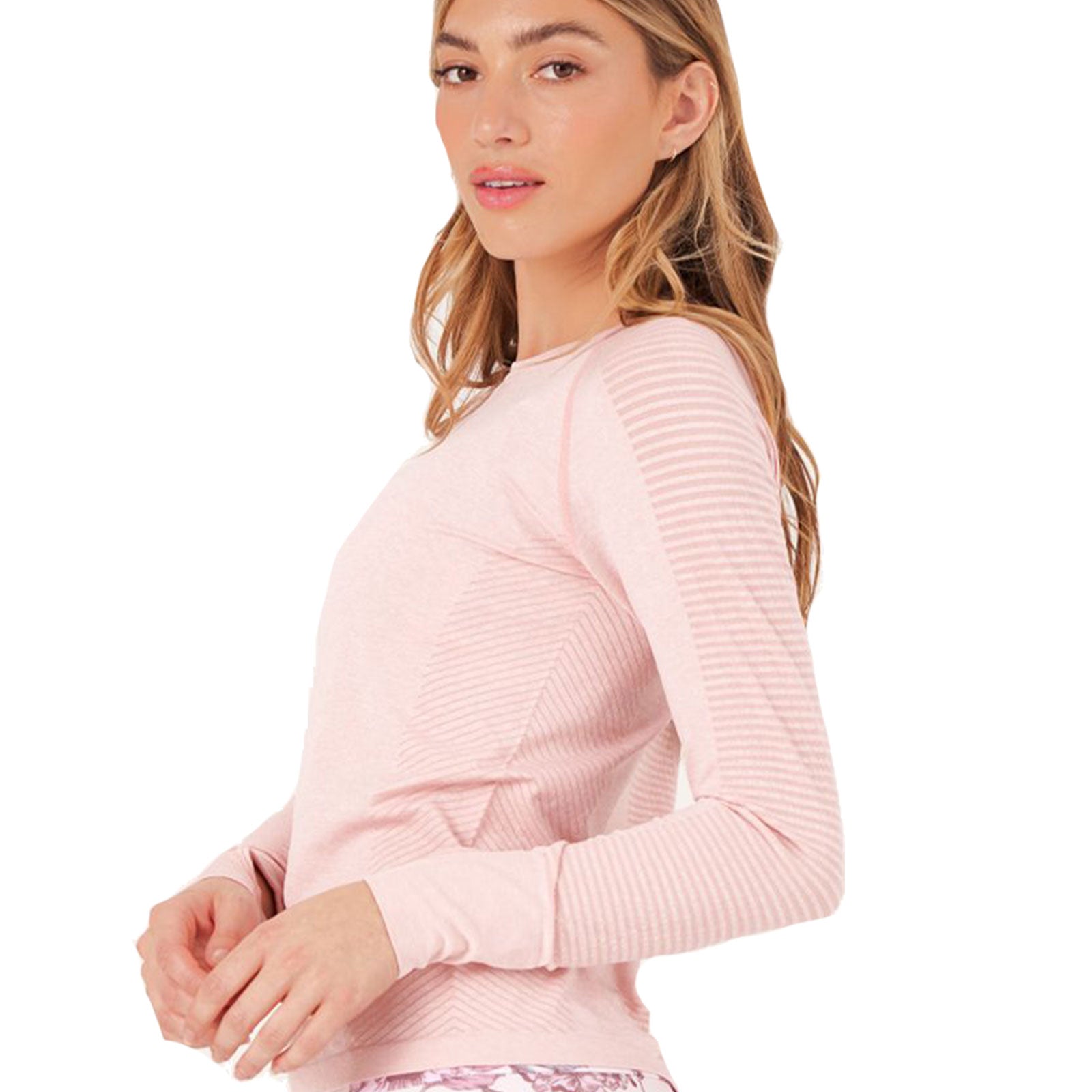 Seamless Long Sleeve Vest - Pink