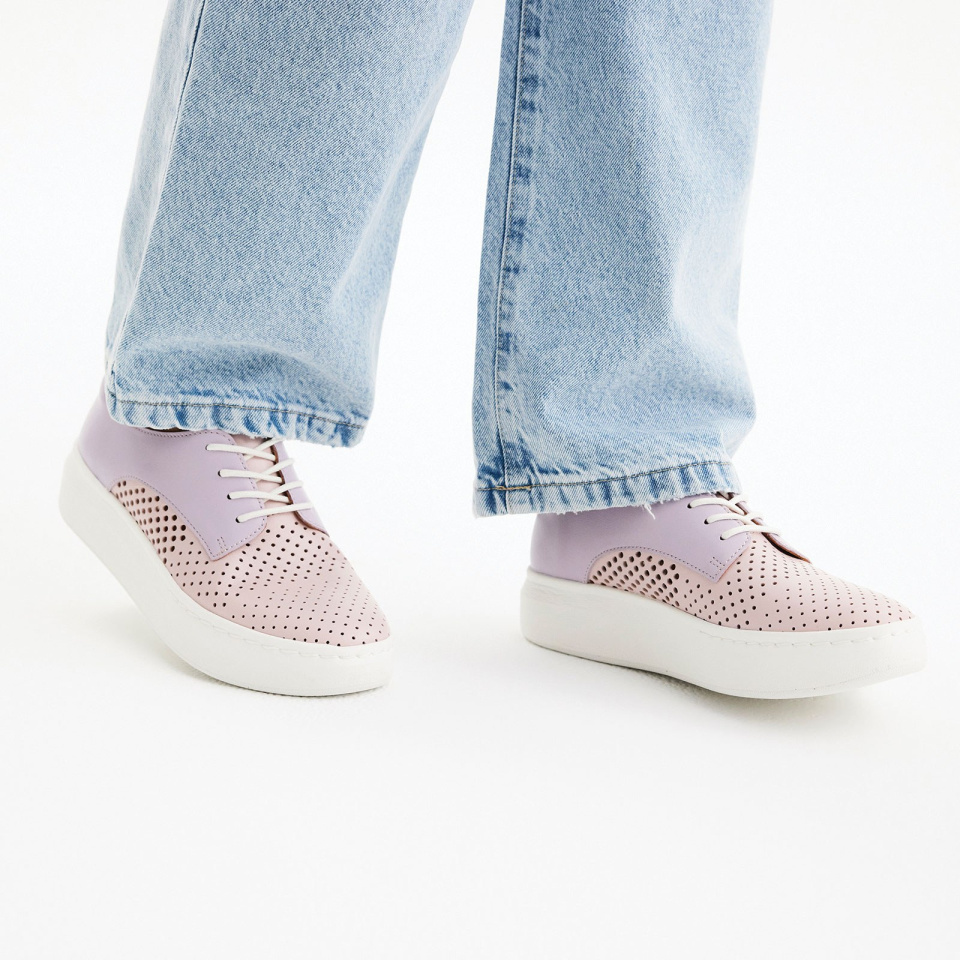 Bordoni Sport Rollie Sneakers Derby Punch Pink Lavender jeans